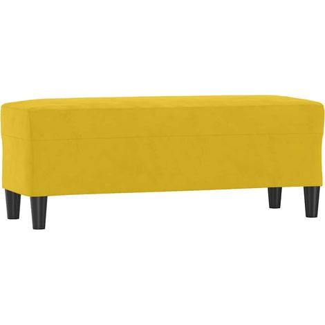 Banc d'intérieur,Banc Jaune 100x35x41 cm Velours CFW65876 (1/5)