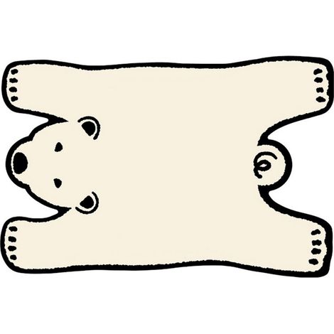 Terre de diatomées White Bear 03 4060cm Tapis de salle de bain antidérapant mignon et adorable sur le thème des animaux de compagnie, tapis de porte de toilettes, tapis absorbant, tapis en terre de d (1/5)