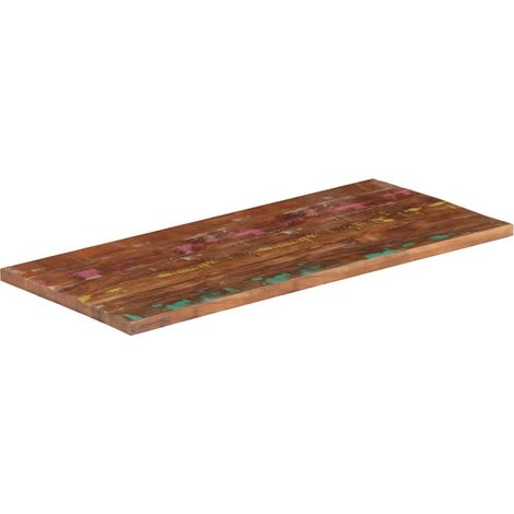 Dessus de table Dessus de bureau Plateau de table 100x60x3,8cm rectangulaire bois massif récupéré (1/5)