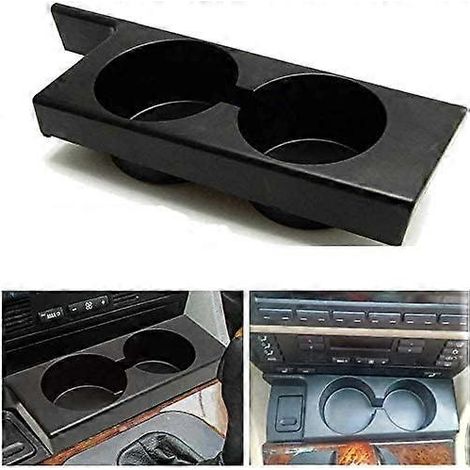 Porte-gobelets de voiture compatible avec BMW E39 525i, 530i, 540i, 528i et M5 (1997-2003) - Console centrale avant - Double porte-gobelets en ABS - Boîte de rangement pour voiture (1/5)