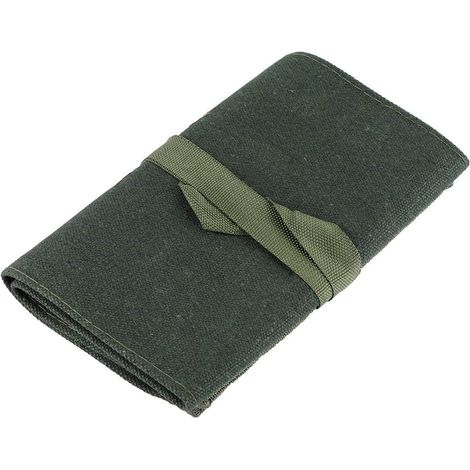 Robuste, aufrollbare Werkzeugtasche, multifunktionale Segeltuchtasche mit 10 Fächern für Meißel/Scheren (60x30 cm). (1/4)