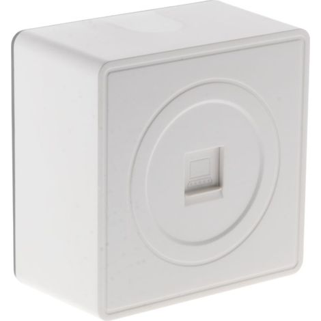 Prise téléphone RJ45 en saillie - Blanc - Vulco - Zenitech (1/6)