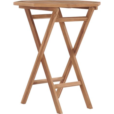 Klappbarer Gartentisch 60×60×75 cm Teak Massivholz