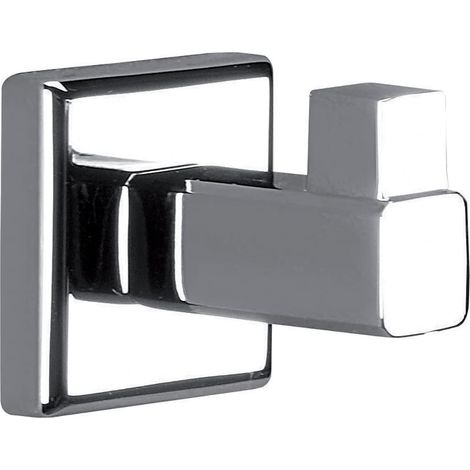 Gedy Appendiabiti da Parete Colorado in Acciaio Inox e Cromall, Appendi Accappatoio Fissabile con Viti Incluse o Colla, Peso Supportato 7 kg, 4,2x4,2x5cm (1/5)