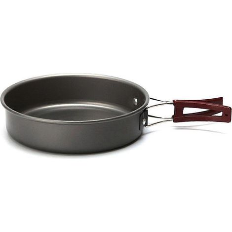 Casserole d'extérieur, poêle à frire de camping et de pique-nique, ustensiles portables individuels, ustensiles de camping en aluminium, antiadhésifs, Campismo, bouilloire, cuisine de camping