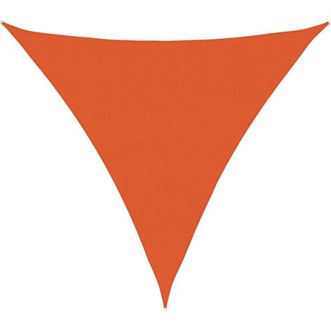 Voile d'ombrage 160 g/m² triangulaire orange 5x5x5 m PEHD vidaXL