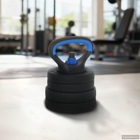 4-in-1 Kurzhantel Langhantel Kettlebell Set 20kg 20kg