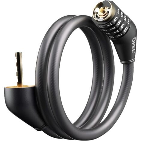 Antivol Velo,Cadenas de velos Long 80mm x 12mm,Câble Antivol pour Vélo Scooter Motos Portail Vélo avec 4 Chiffres Intelligente Code et Vélo Poussette,Verrouillage à Vélo Antivol noir (1/4)