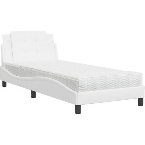 Maison Exclusive - Giroletto senza Materasso Zadar Bianco 80x200 cm in Similpelle (1/5)