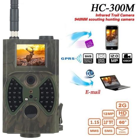Caméra de Chasse HC-300M GPRS MMS E-Mail pour Observation Animaux Surveiller
