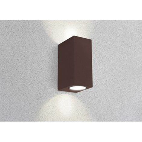 Century applique led axo quadrata bidirezione corten gu10 axo-2gu10sc (1/4)