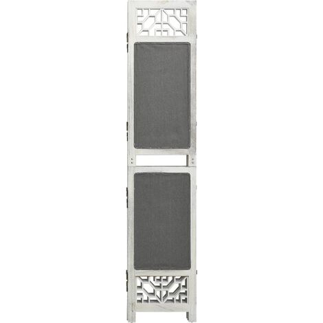 Paravent Cloison de séparation 3 panneaux, Pour Jardin, Balcon, Terrasse Gris 105x165 cm Tissu OIB8178E