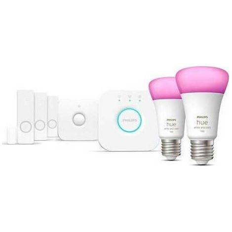 Kit de inicio - Philips Hue - Seguro - Detectores WCA - Bombillas E27 (1/3)