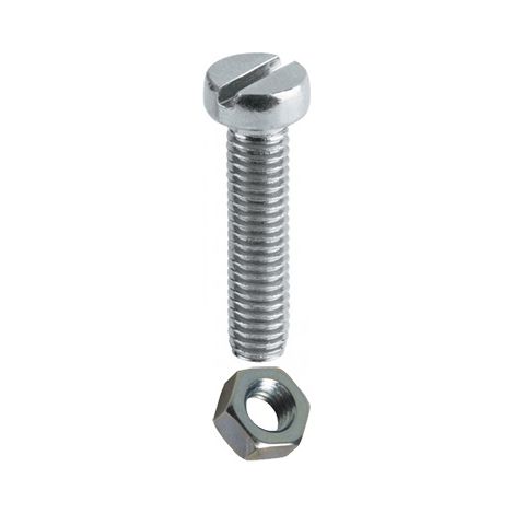 Blister 4 Schrauben mit Muttern 6x40mm Din 84 (1/2)