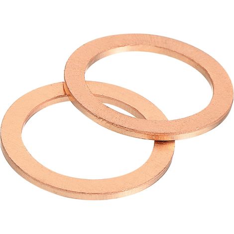M18 Rondelle Plate, 30 Pcs Rondelles Plates à Anneau en Cuivre 24mm OD Joint d'Étanchéité en Métal pour Vis, Boulons, Écrous (1/5)