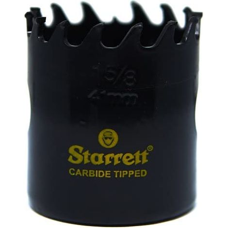 Scie cloche à pointe en carbure de tungstène CT158 - Coupe profonde - Pour sols suspendus en bois, béton renforcé et fibre de verre - 41 mm (1/5)