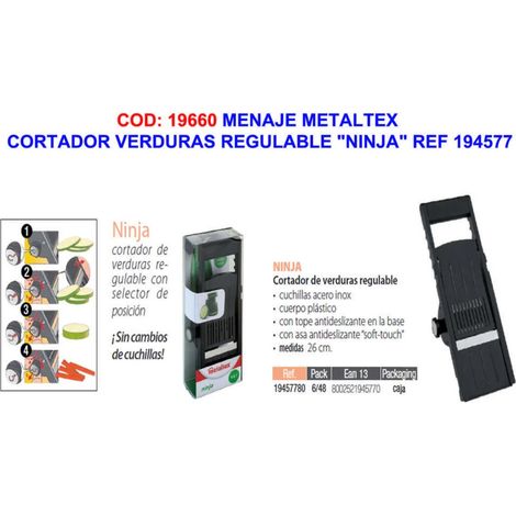 menaje metaltex cortador verduras regulable ninja ref194577000