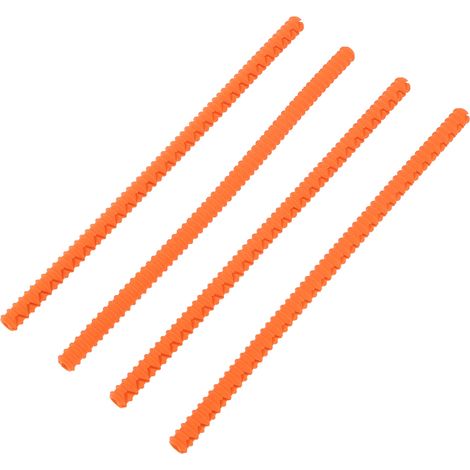 Set mit 4 hitzebeständigen Silikon-Ofenrostschonern, orangefarbene Kanten, Küchenzubehör für Restaurants (1/5)