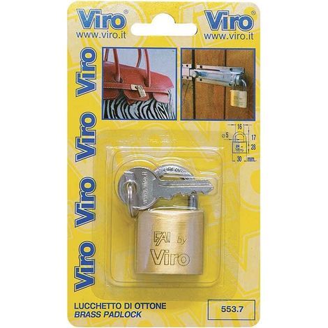 MASTER LOCK - 2 LUCCHETTI IN OTTONE MASSICCIO - ARCO ACCIAIO TEMPERATO - 40x22x6 MM