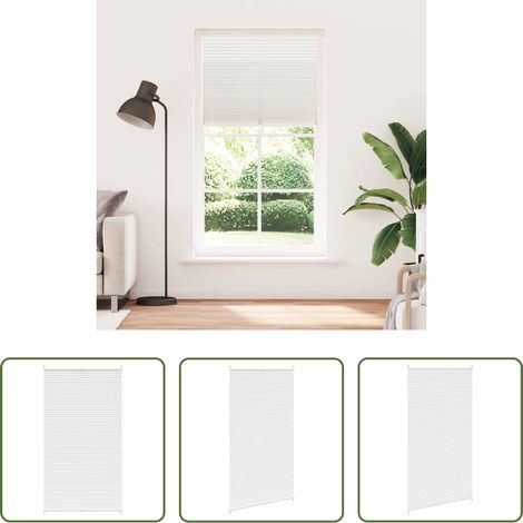 Protection solaire -  Store plissé 110x200 cm Blanc (1/5)