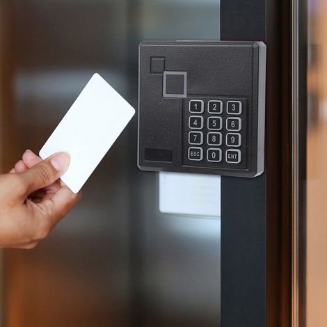 Système de contrôle d'accès par carte étanche et résistant à la pluie pour bâtiments et hôtels (noir) (1/5)
