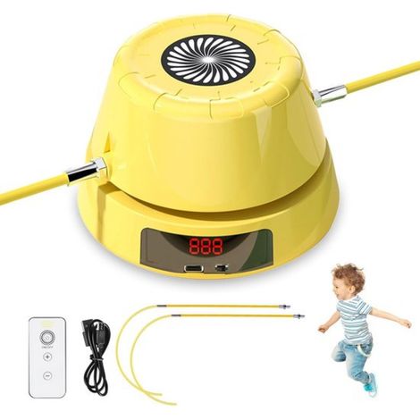 Machine à Corde à Sauter électronique - Compteur Automatique Intégré - Sans Poignées Pour Fitness Maison Et Bureau - Jaune - 1 Pièce (1/5)