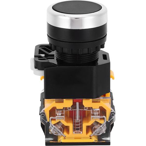 5 interrupteurs à bouton-poussoir de 22 mm, 37 V-440 V, à réarmement automatique, sans voyant lumineux (noir) (1/5)