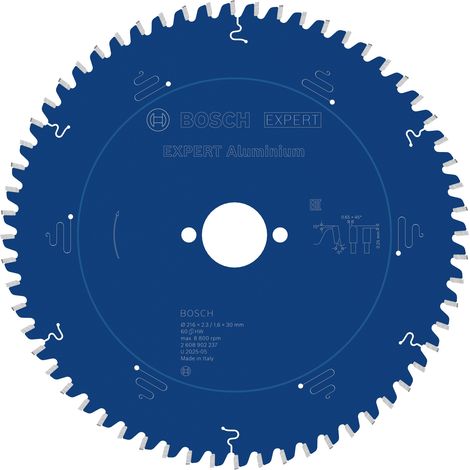 Bosch PRO EXPERT Aluminium Circular Saw Blade 216 x 2.3/1.6 x 30 mm 2608902237 (1/5)
