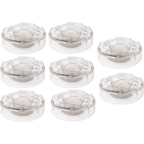 8 Pacs Transparent Lit Rehausseurs/Bed Riser/Rehausseurs de Meuble/Pieds de Meubles, Permettent à Raccorder Librement pour Ajouter la Hauteur Vous Voulez （ Rond）