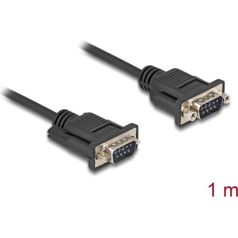 Delock Cable serie RS-232 D-Sub9 macho a macho 1 m