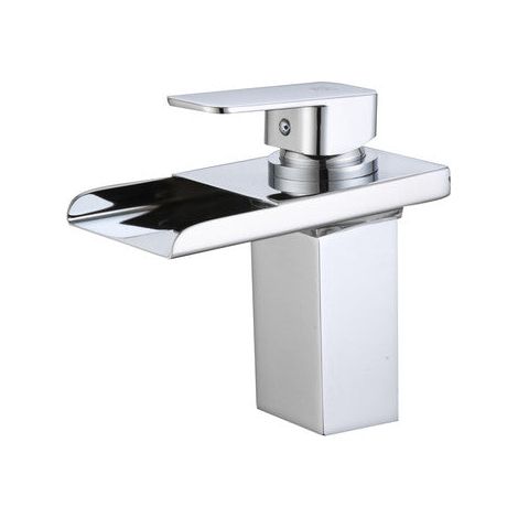 Robinet de lavabo monocommande modèle Aries avec sortie d'eau effet cascade (1/2)