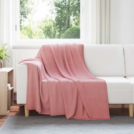 Überwurfdecke Rosa 200 x 150 cm Fleece