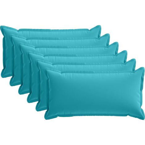 Kissen 6 stk. HOUTEN Türkis 40 x 80 cm Polyester vidaXL