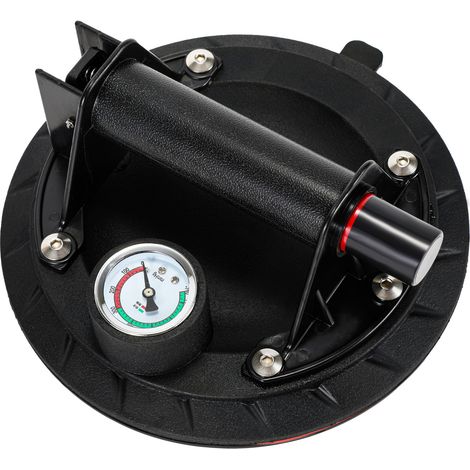 SWANEW Ventose da 200 mm per il trasporto industriale di vetro con maniglia in ABS per lastre di vetro portata fino a 110 kg, nero (1/5)