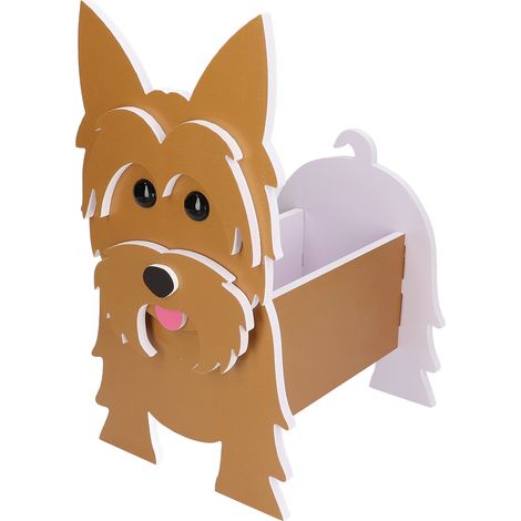 Pot de fleurs mignon en PVC en forme de chien, vendu en gros, pour la décoration de jardin d'intérieur. (1/5)