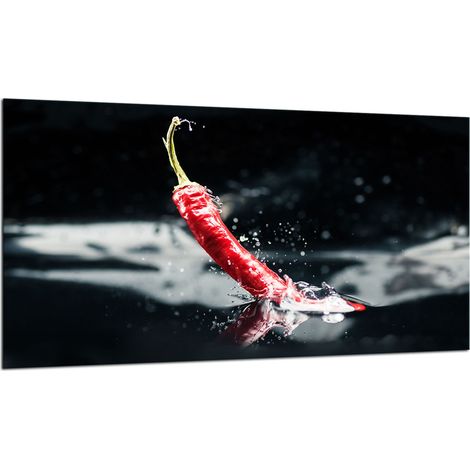 PLAQUE DE PROTECTION EN VERRE POUR CUISINIÈRE 90x52 PIMENT (1/5)