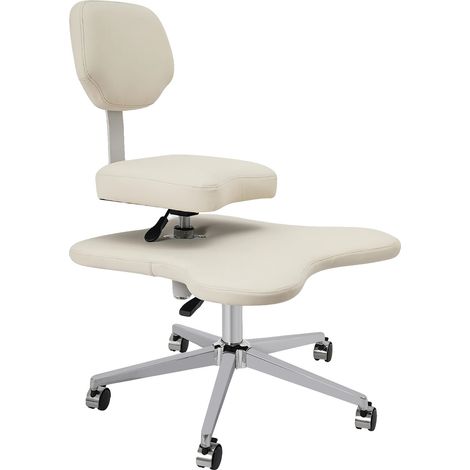 Silla de casa, diseño ergonómico, comodidad ajustable, altura 90-105 cm, BLANCA (1/2)