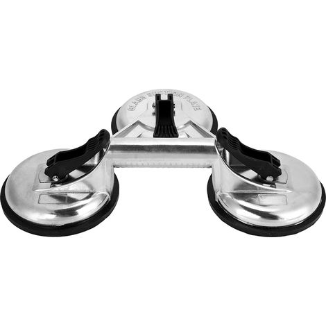 Ventouse à trois griffes en alliage d'aluminium renforcé pour verre, outil de levage par ventouse pour carrelage, outil de manutention robuste, retrait de la ventouse. (1/5)