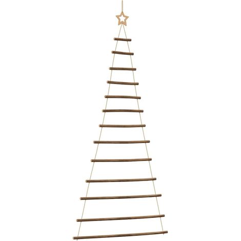 Albero di Natale  Albero natalizio  Albero festivo sospeso con stella superiore 86x180 cm Ramo naturale (1/5)
