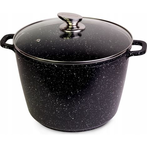 OLLA GRANDE, DE MÁRMOL, CON TAPA, 10 L, PARA INDUCCIÓN, GAS, KAMILLE