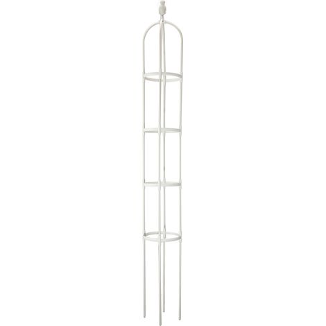 Soporte para plantas modelo T1 fabricado en tubo de acero PE – blanco o negro, 1 unidad (1/5)