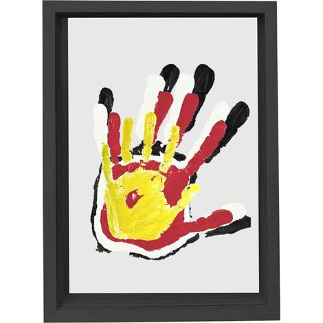 Cadre photo transparent pour empreintes de mains familiales, impression d'art à faire soi-même, souvenir, empreintes de mains multijoueurs, cadre photo à faire soi-même