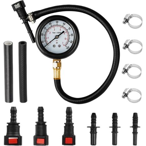 Testeur de Taux de Fuite - Adaptateurs Multiples Universels Haute Robustesse - Manomètre pour Pompe Automobile - pour Auto Camion Moto Atelier Garage (1/5)