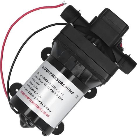Pompe à eau à membrane 12V 3,0 GPM 55 PSI série 42 pour camping-car, bateau, WC mobile, nettoyage routier, nettoyeur auto portable, lavage de sol (1/5)