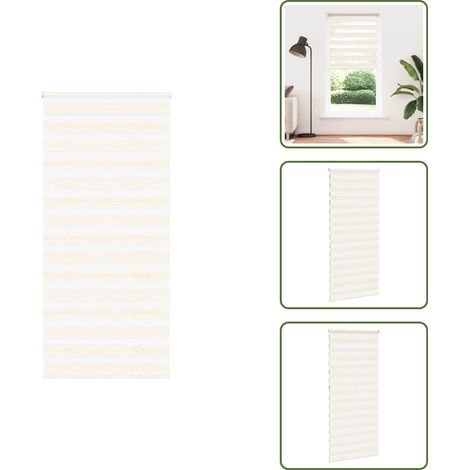 Zebrarollo Marmorbeige 110x230cm Stoffbreite 105,9 cm Polyester - Zebra-Jalousie - Zebra-Jalousien - Zebra-Rollo - Doppelrollo (1/5)