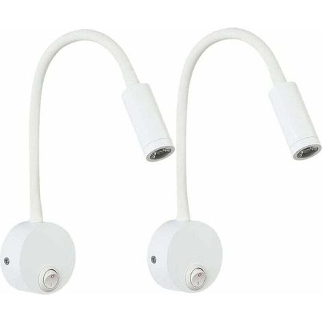 2er-Set LED-Wandleuchten mit integriertem Schalter, 3 W, Kinderzimmerbeleuchtung