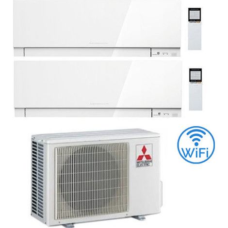 Climatizzatore Condizionatore Mitsubishi Kirigamine Zen Wifi Bianco Dual Split Inverter 7000 + 7000 BTU con U.E. MXZ-2F33VF classe A++ /A+ NOVITÁ (1/2)