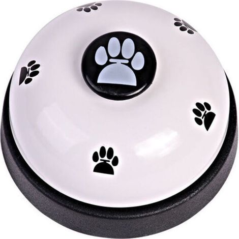 1 Sonnette pour chien, clochette d'entraînement métallique, 7,2 cm x 4 cm, pour chiens et chats, à fixer près de la porte ou de la litière (1/5)