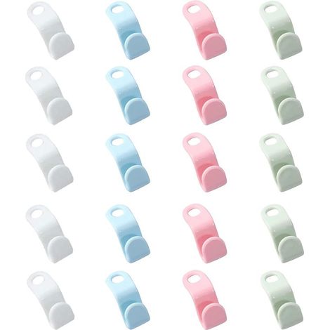 Connecteurs pour cintres – Lot de 20 clips de haute qualité pour un rangement optimal de votre dressing et un gain de place. (1/5)