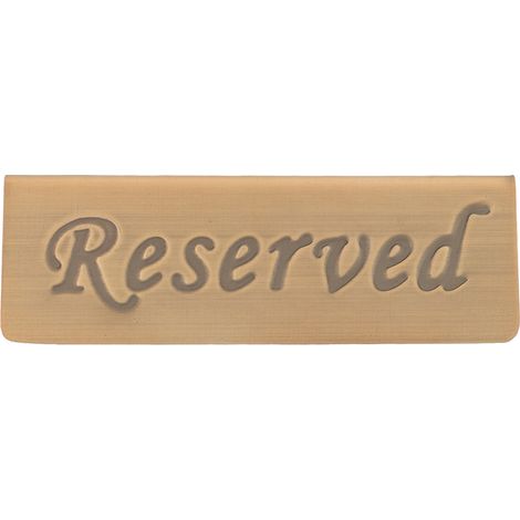 Reservierungsschild aus Edelstahl in Antikbronze für reservierte Sitzplätze (1/5)